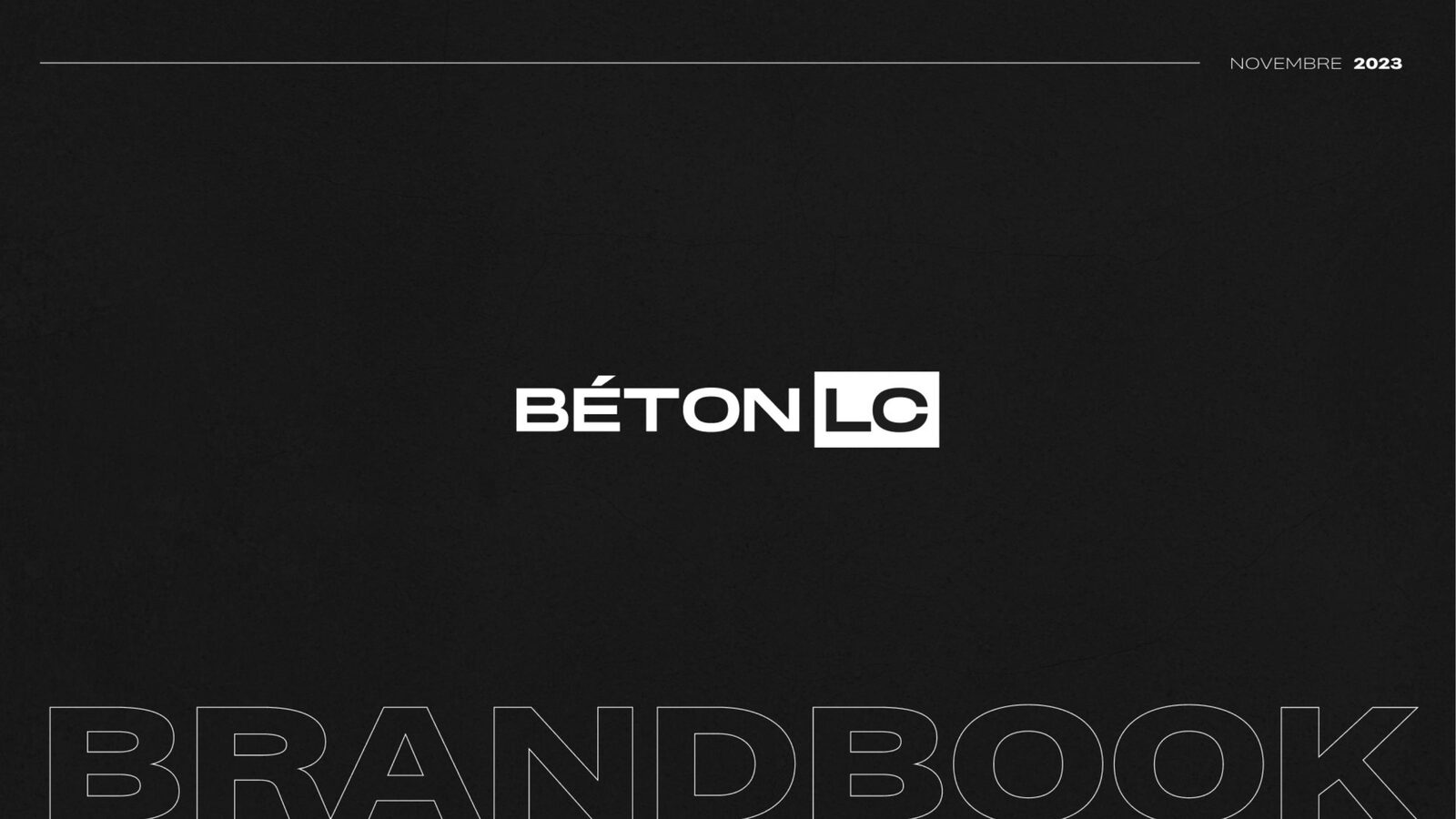 Béton LC — brandbook